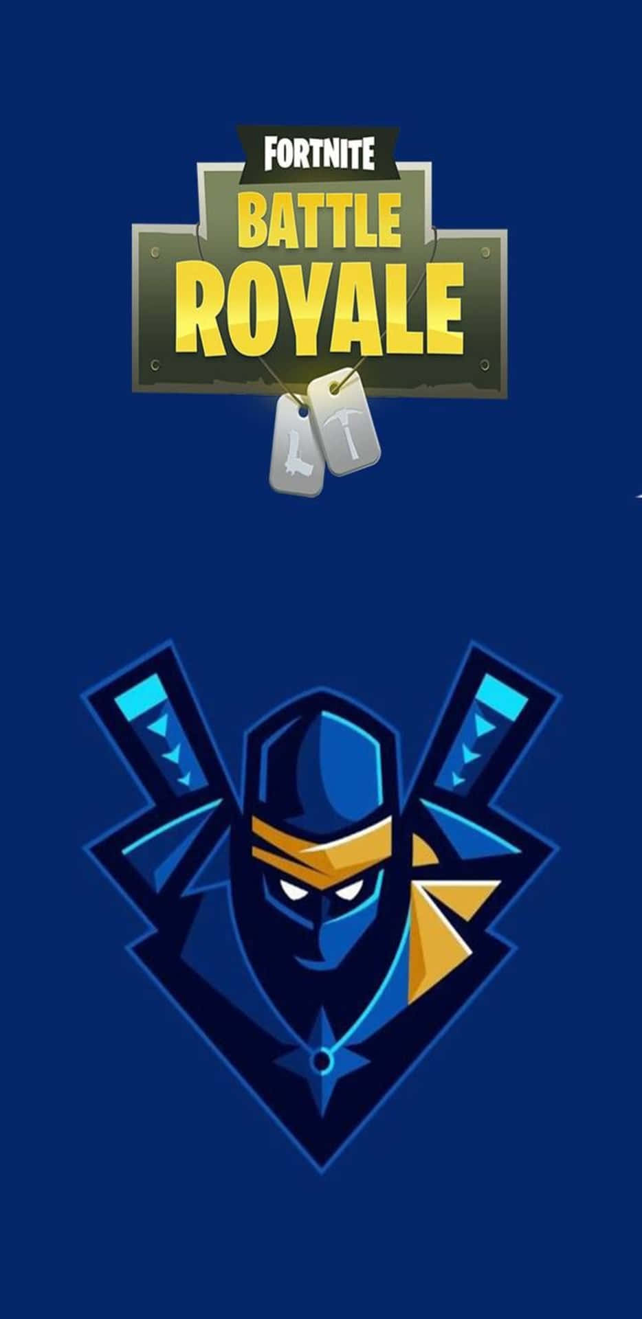 Pixel3xl Ninja-logotyp Fortnite Battle Royale-bakgrund.