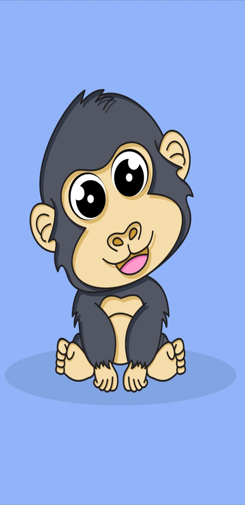 Cartoon Pixel 3 XL Gorilla Background Vector Art