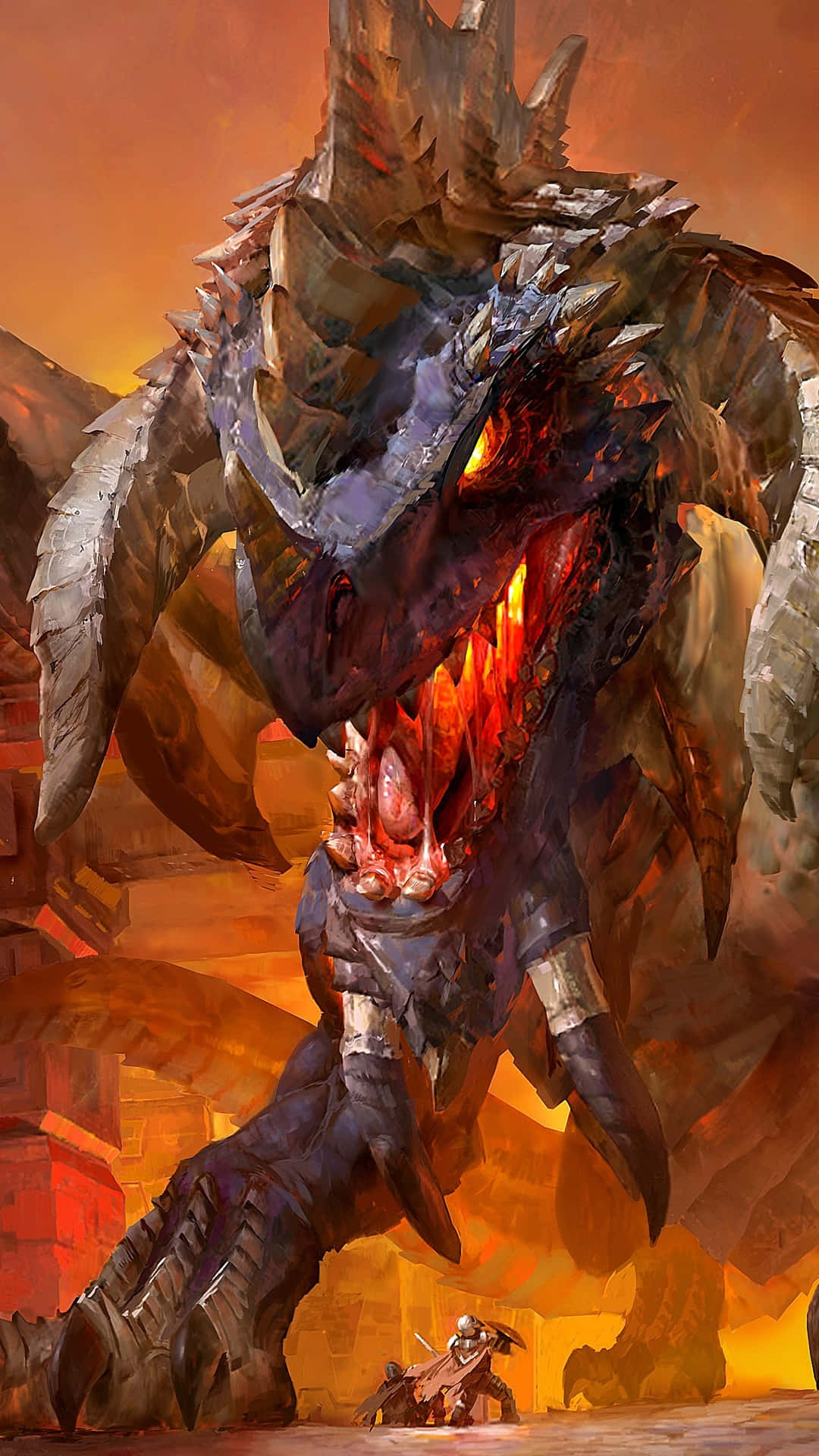 Fiery Dragon Pixel 3xl Hearthstone Background