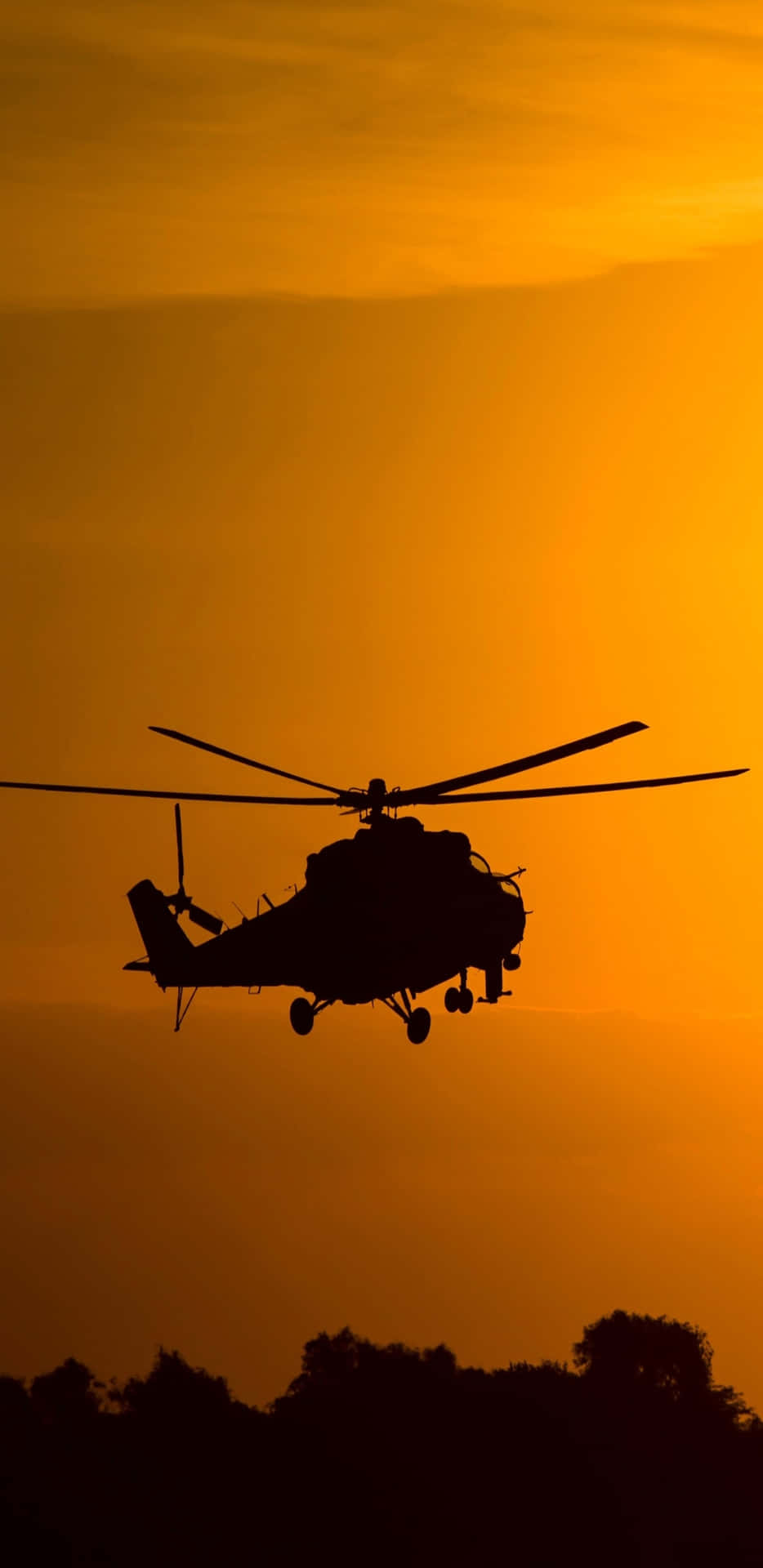 Pixel 3xl Helicopters Background Mil Mi-24 Going To A Sunset