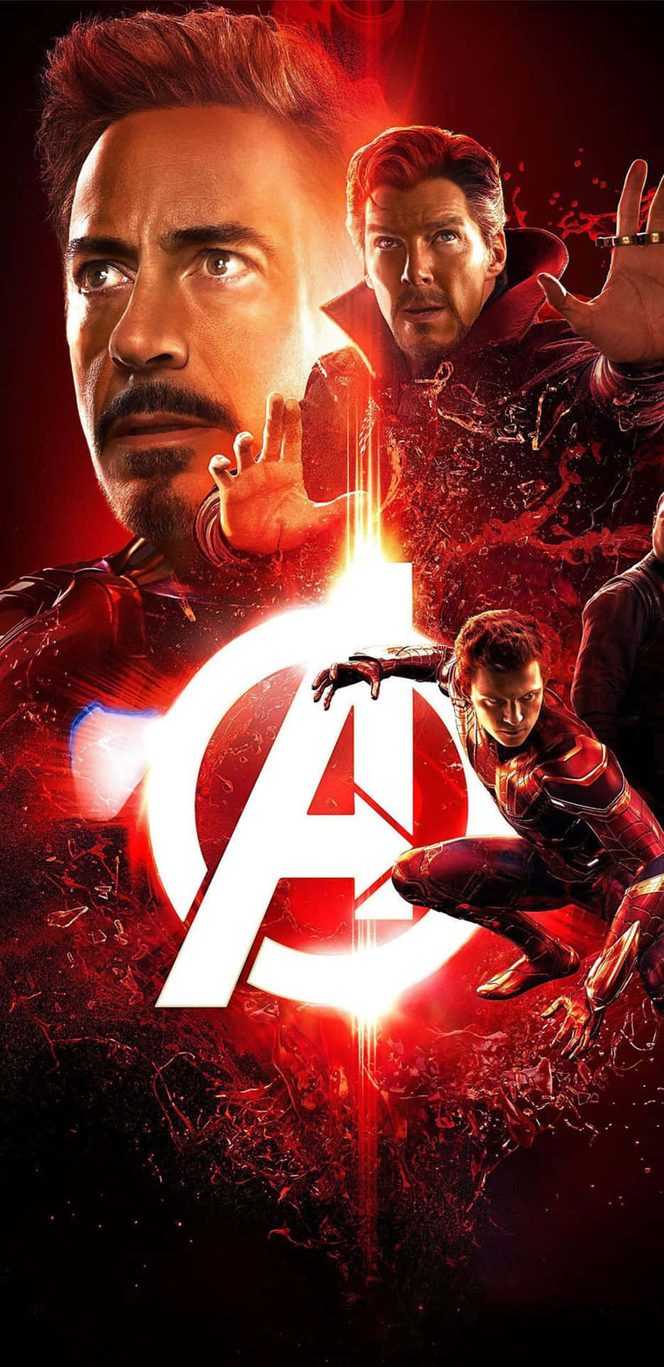 Pixel3xl Bakgrundsbild Med Iron Man, Doctor Strange Och Spiderman.