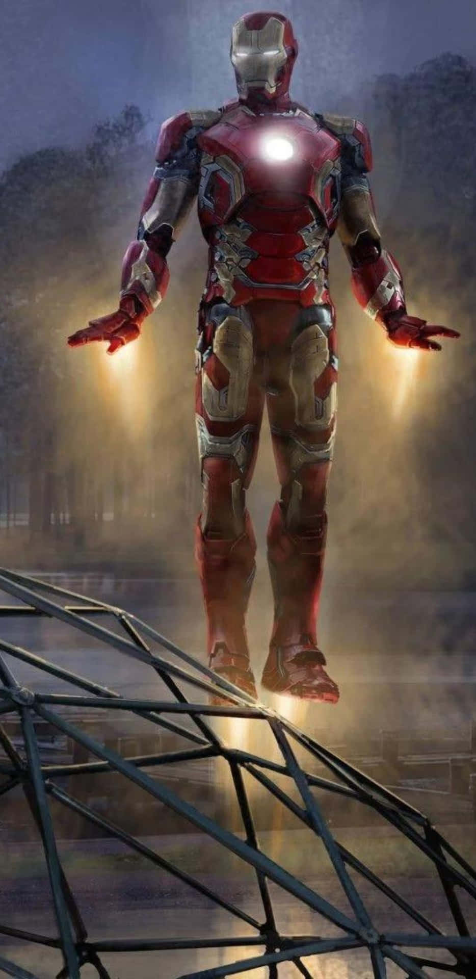 Pixel3xl Iron Man Flygande Bakgrundsbild.