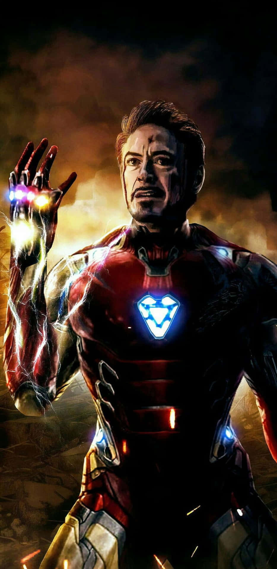 Pixel3xl Iron Man Infinity Stones Bakgrundsbild.
