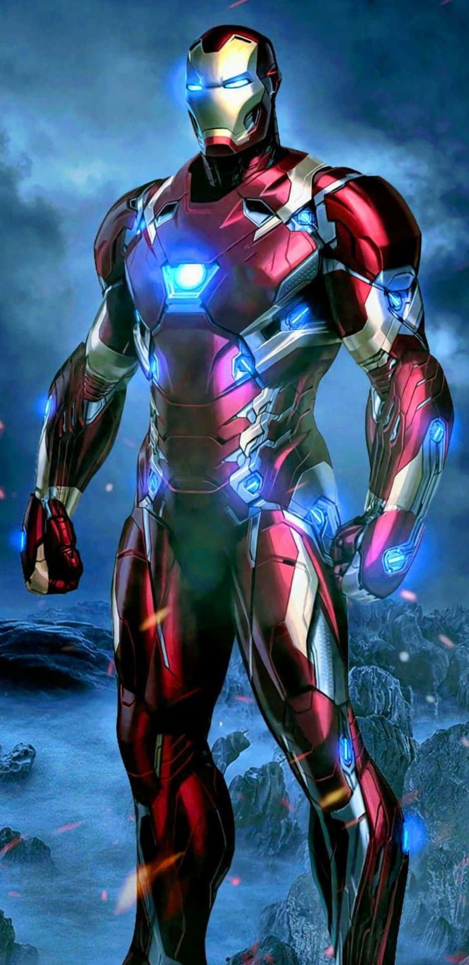 Pixel3xl Bakgrund Med Iron Man Mark 46 Dräkten.