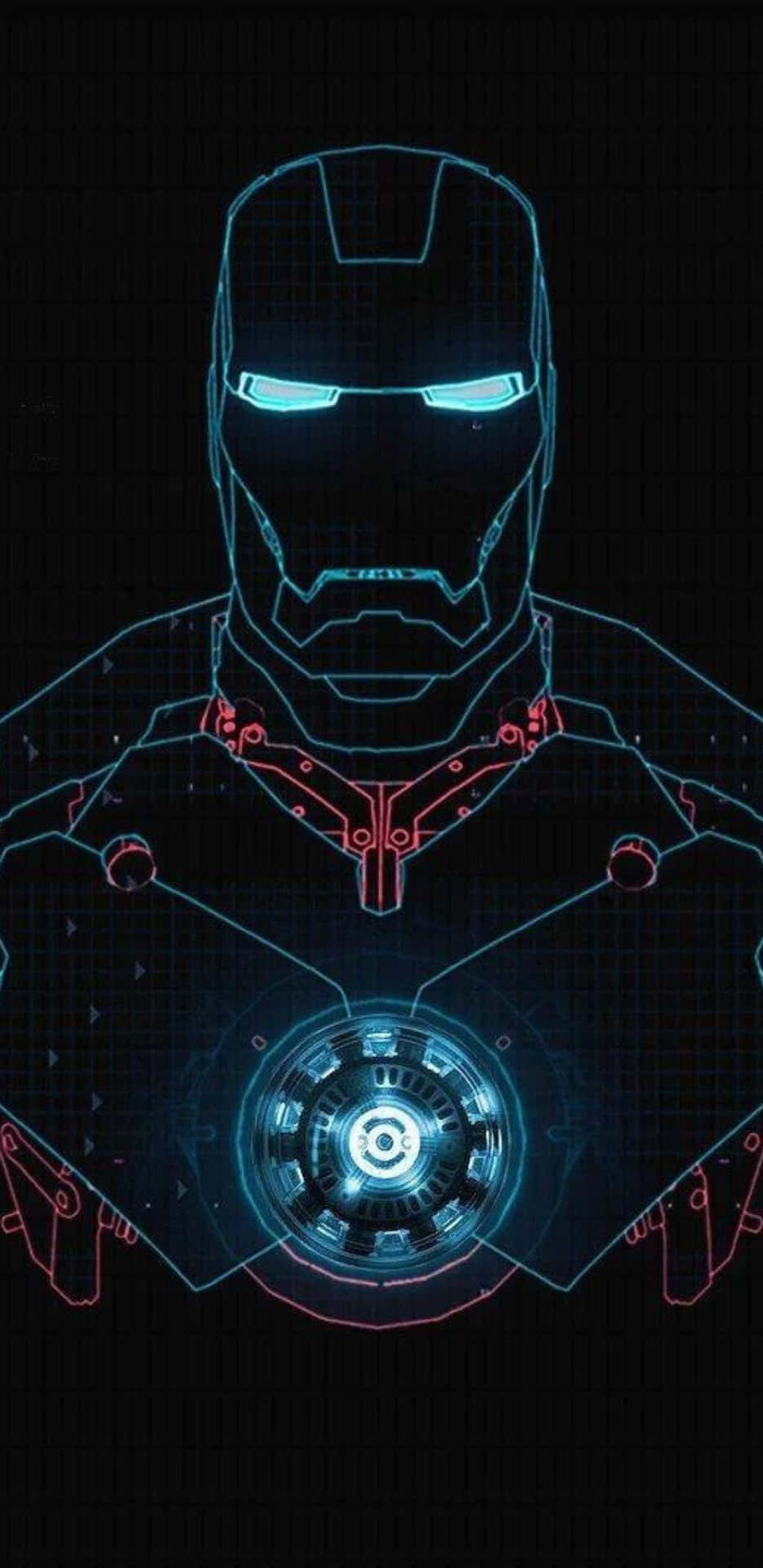 Pixel 3XL Iron Man Blue And Red Background