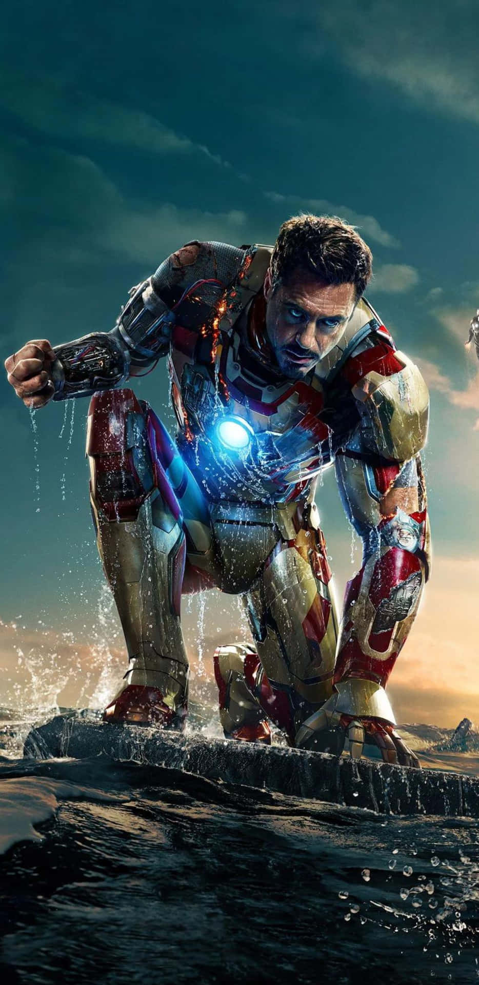 Sfondopixel 3xl Con L'armatura Distrutta Di Iron Man