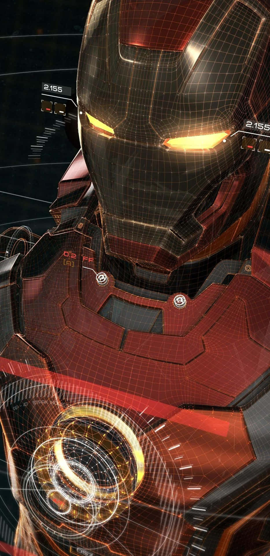 Pixel3xl Iron Man Futuristiskt Digital Effekter Bakgrund.