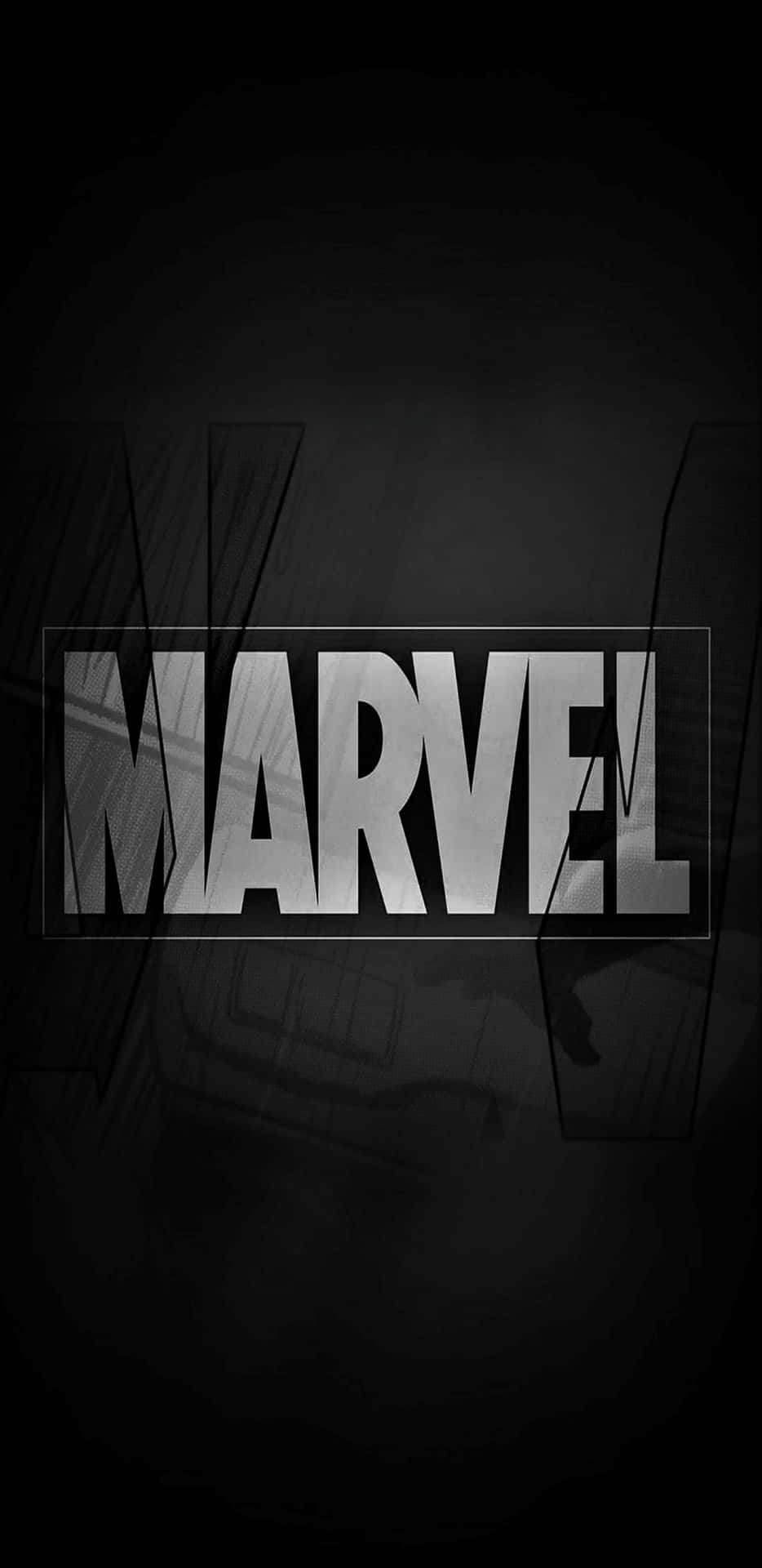 Schwarzerästhetischer Pixel 3xl Marvel Logo Hintergrund