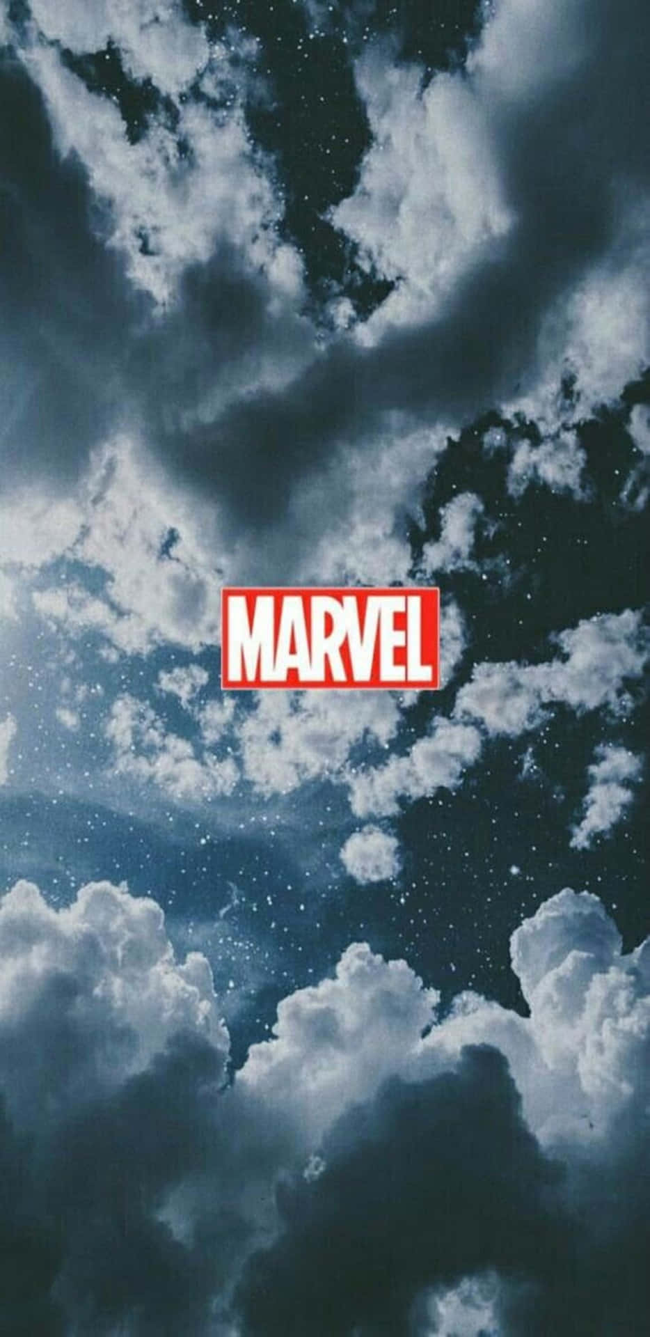 Pixel3xl Hintergrund Mit Marvel-logo In Den Wolken