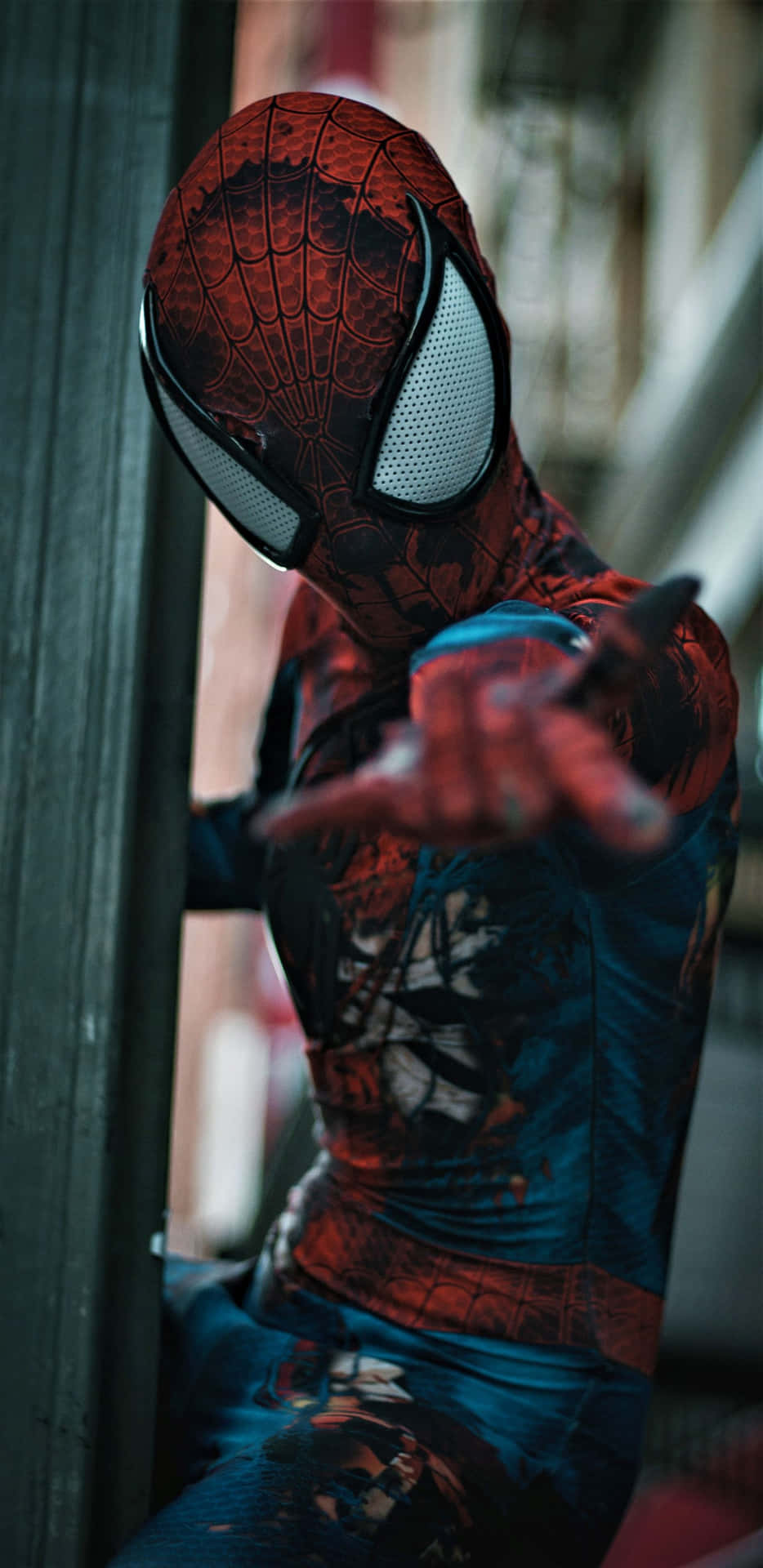 Pixel 3xl Marvel-baggrund Spiderman-cosplayer
