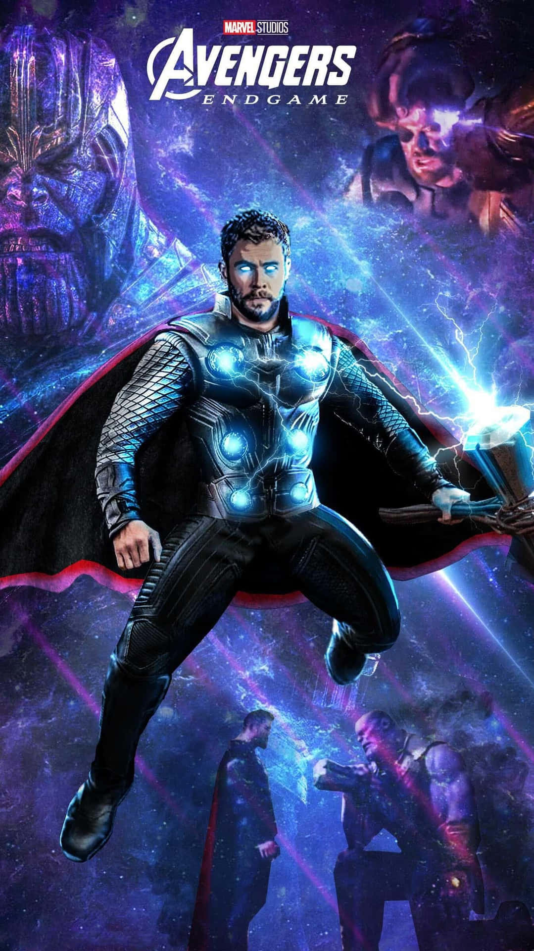 Pixel 3xl Marvel's Avengers Background Thor Graphic Art Glowing Eyes Background