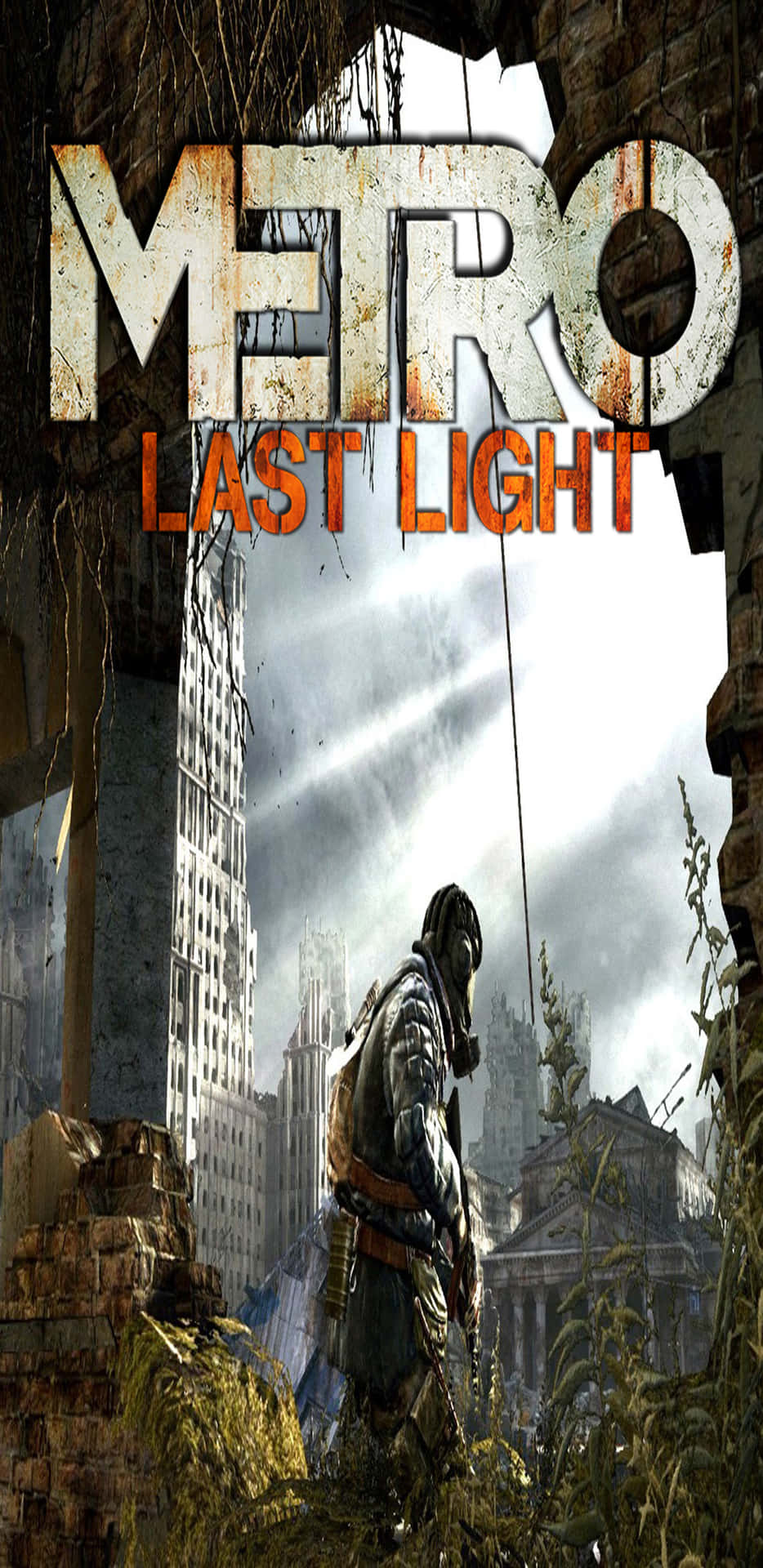 Pixel 3XL Metro Last Light Soldier City Ruins Background