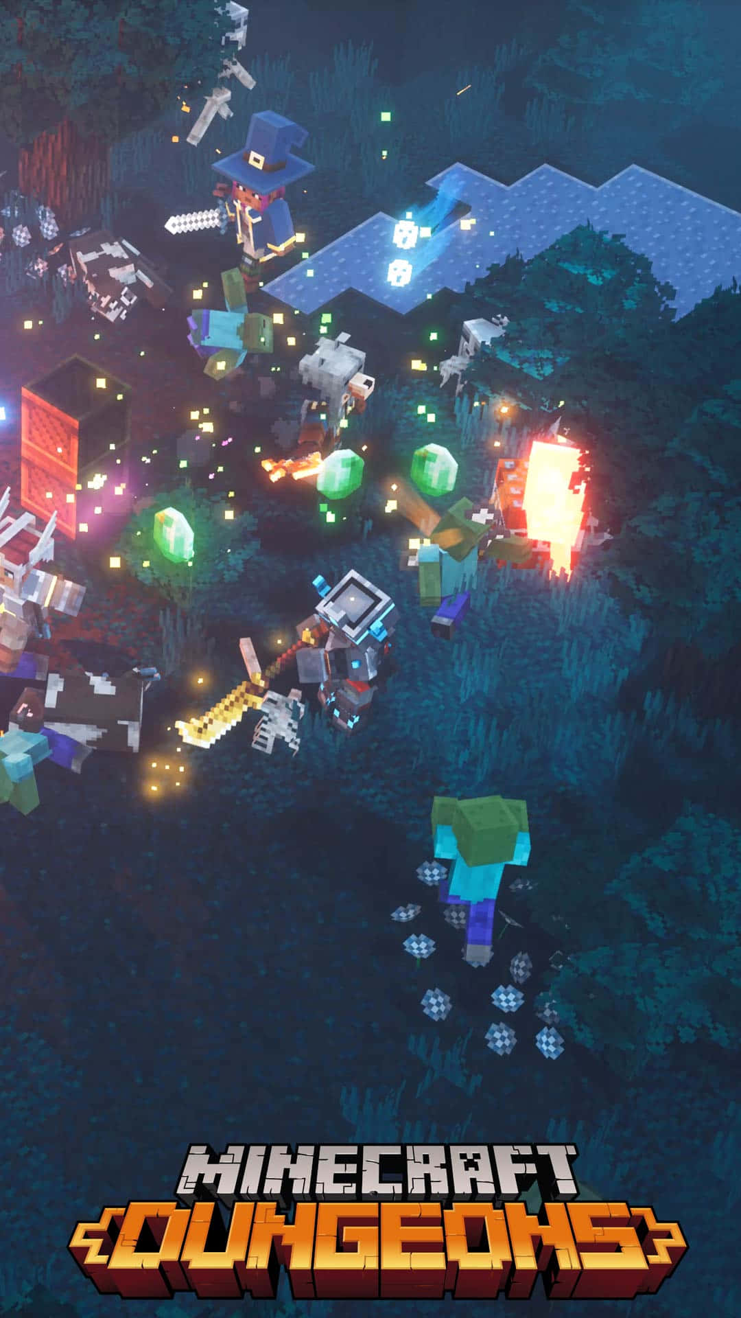 Pixel 3XL Minecraft baggrund Dungeons.