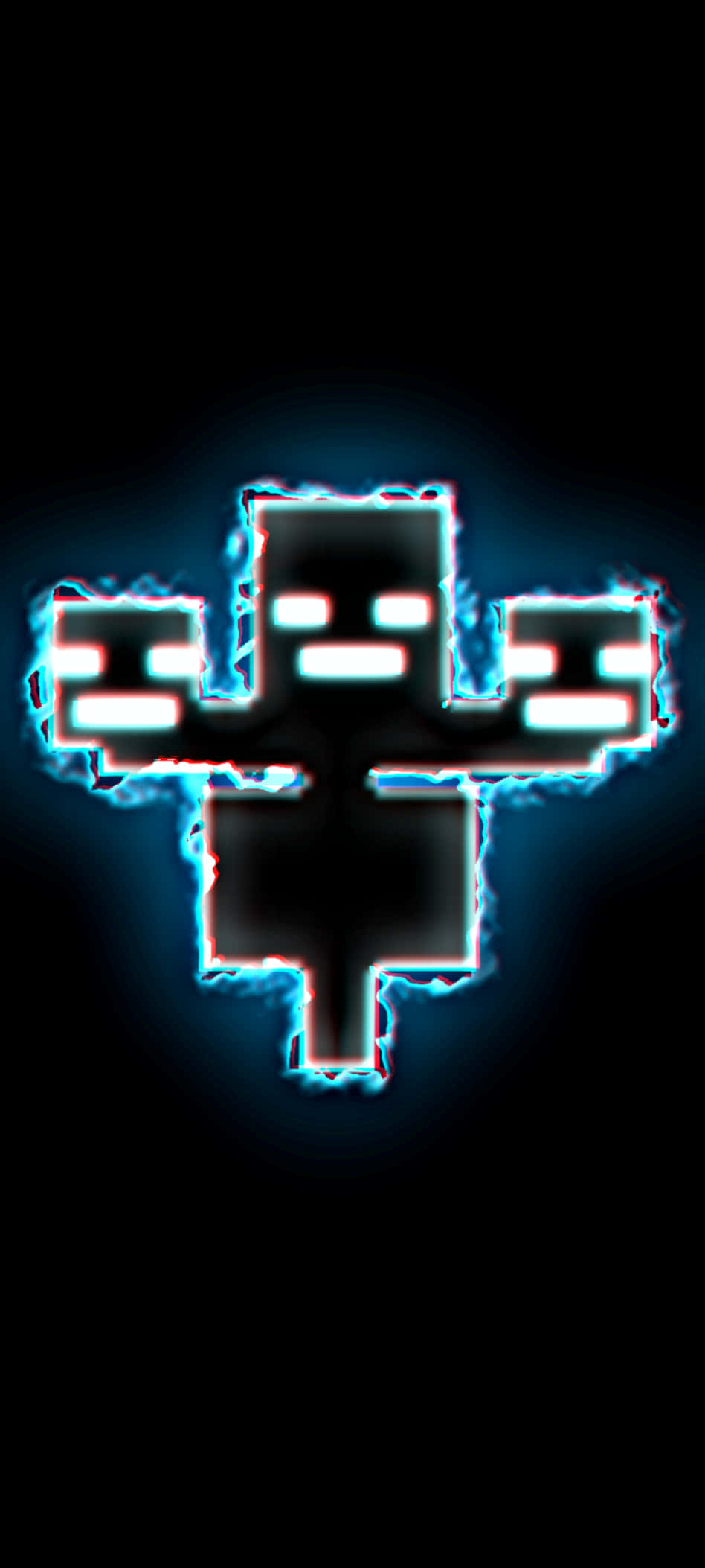 Fondode Pantalla De Minecraft Pixel 3xl Con Monstruo Negro