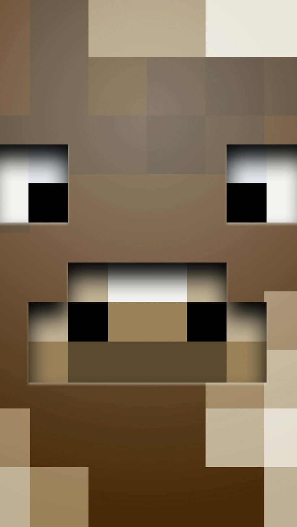 Pixel 3xl Minecraft Background Brown Face