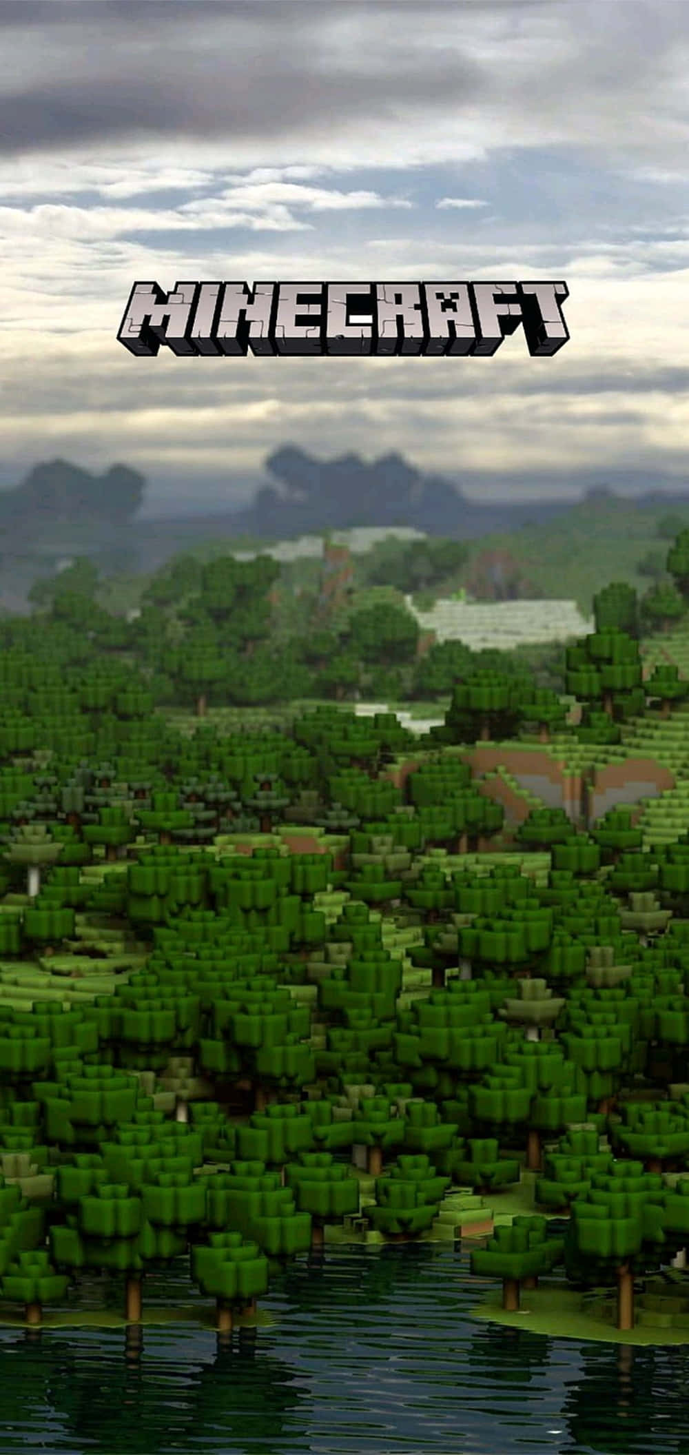 Fondode Pantalla De Minecraft Para Pixel 3xl Con Nubes Grises.