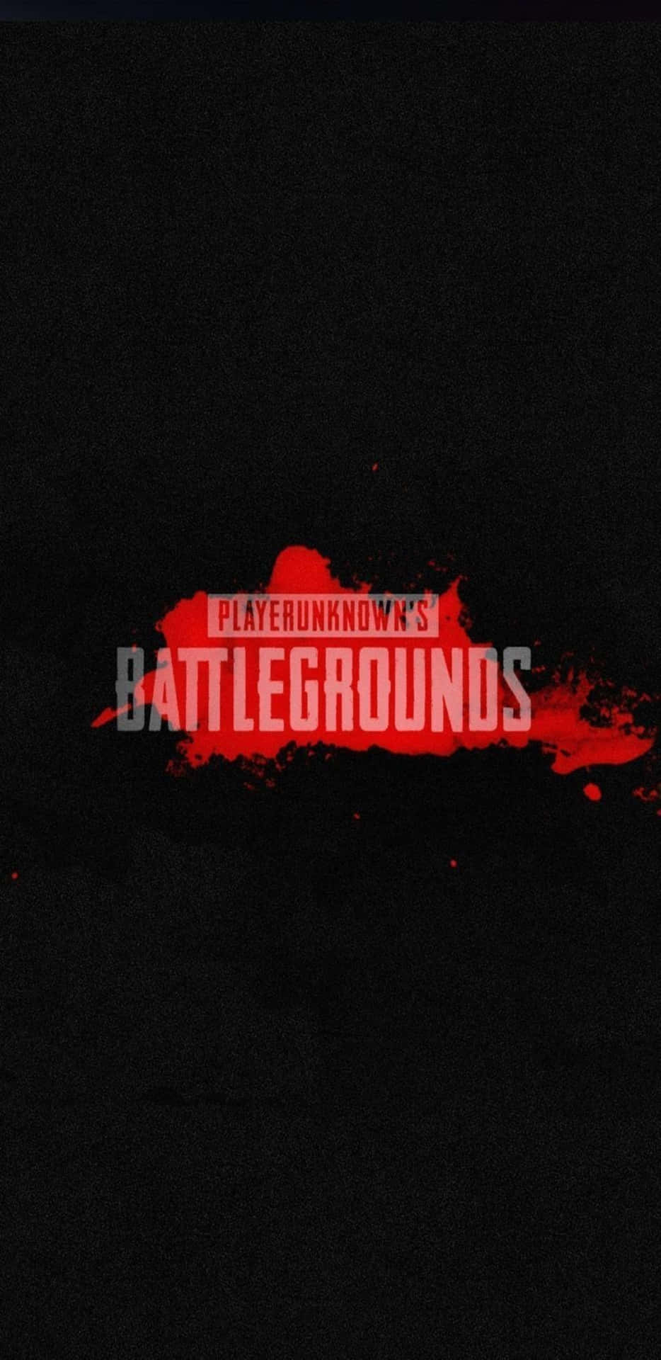 Pixel 3XL Playerunknown's Battlegrounds baggrundstitel med rødt splash
