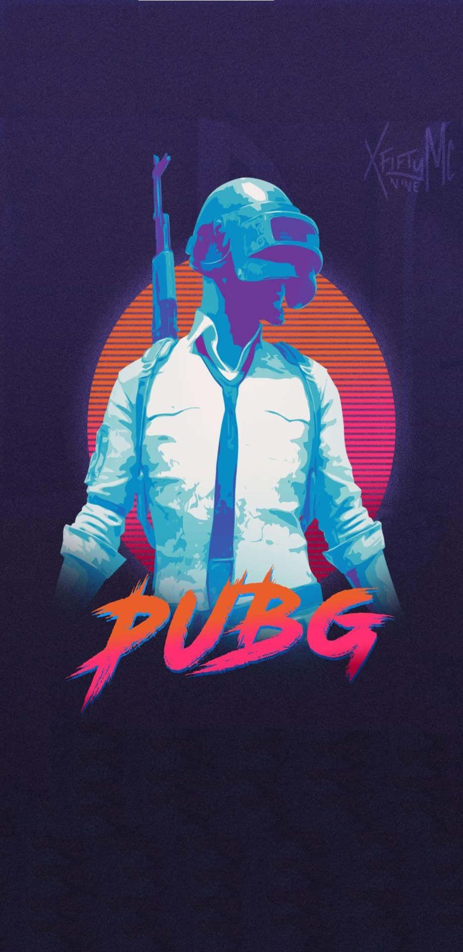 Pixel3xl Playerunknown's Battlegrounds Hintergrund Poster Mit Miami Vice Effekt