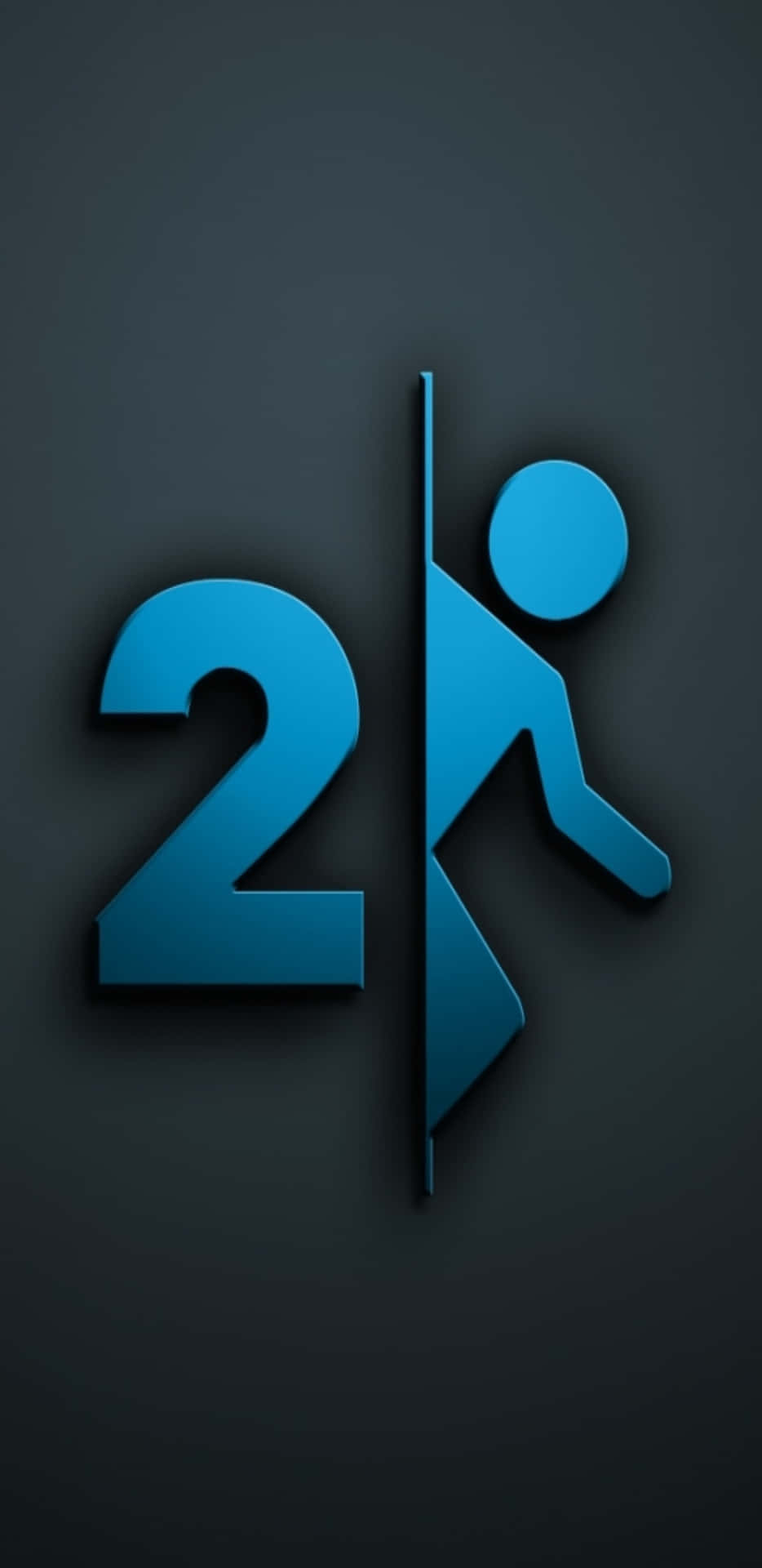 Sfondodi Portal 2 Con Pixel Blu Su Google Pixel 3xl