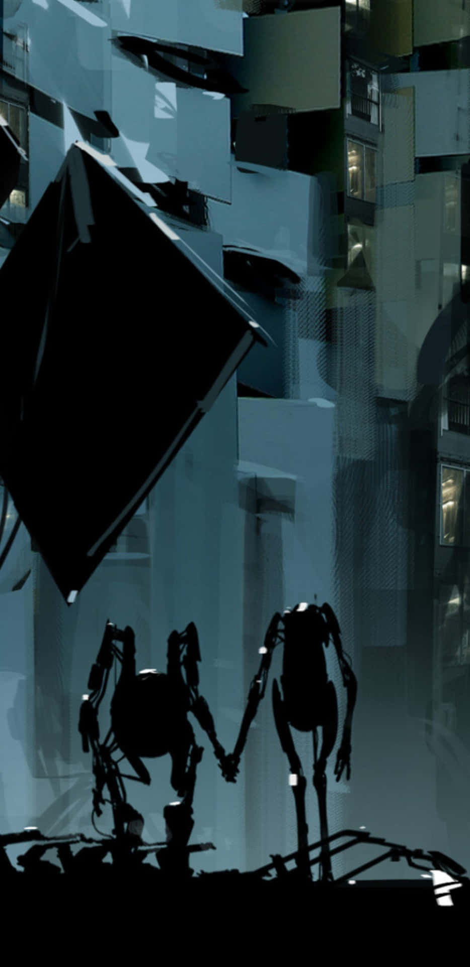 Robotarpixel 3xl Portal 2 Bakgrundsbild.