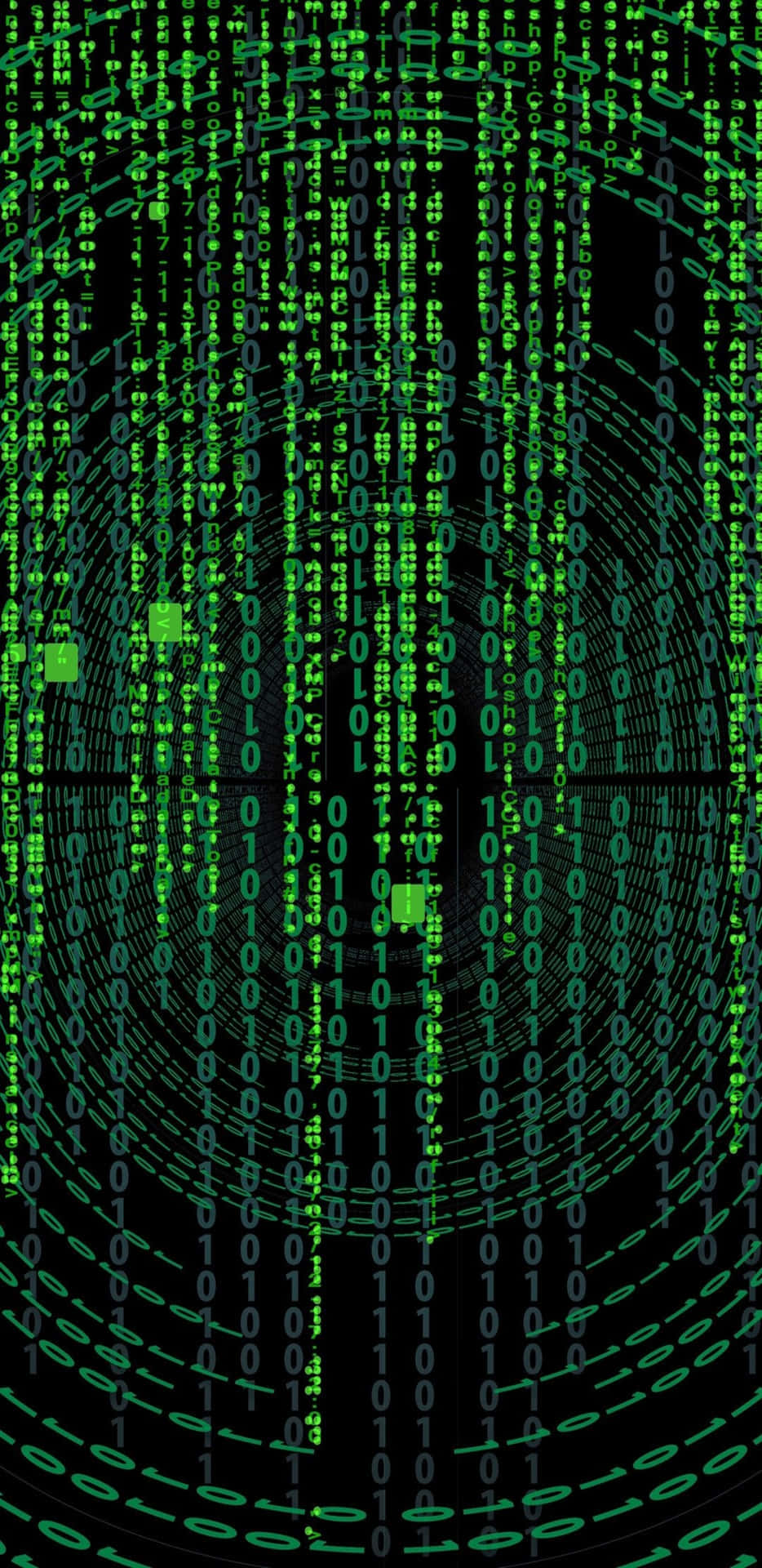 A Green Matrix Code On A Black Background