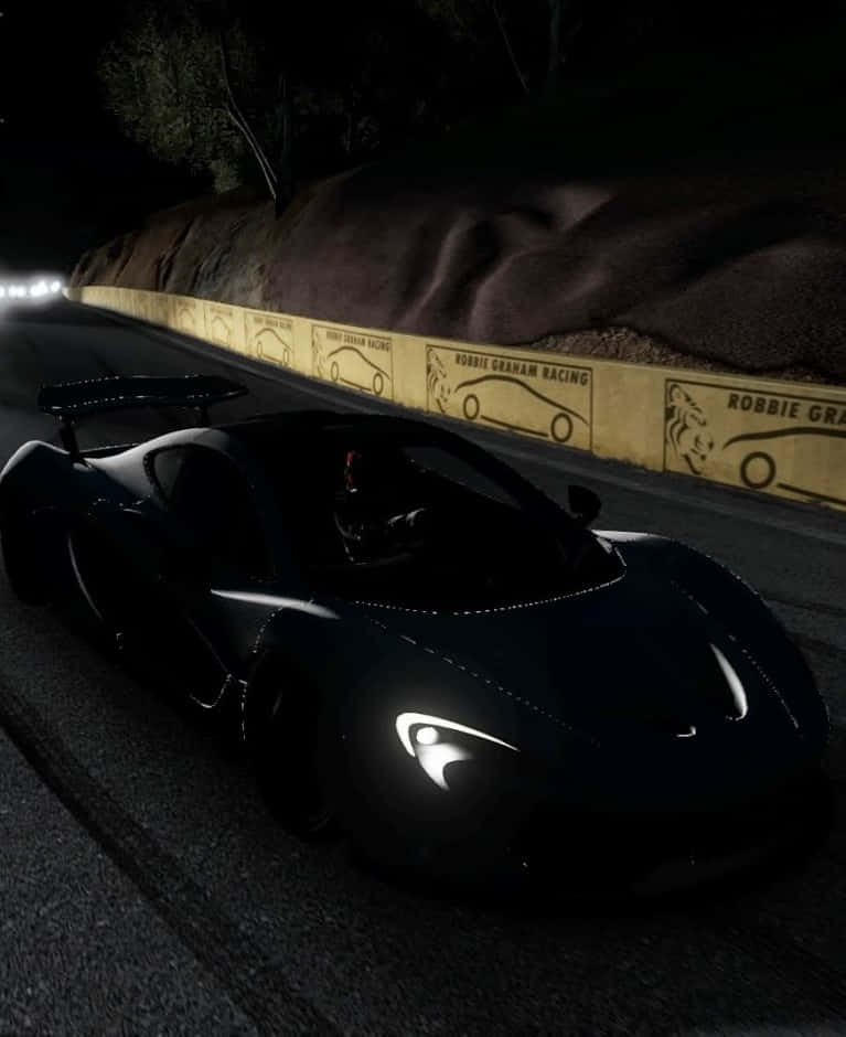 Fondode Pantalla Del Mclaren P1 Completamente Negro Para El Pixel 3 Xl Con El Tema De Los Autos De Project Cars.