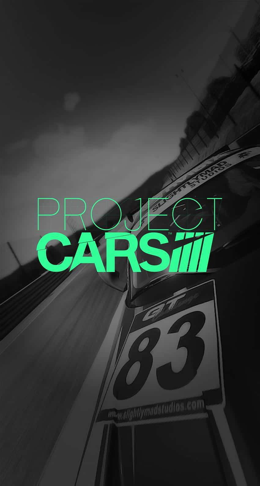 Pósterde Fondo De Pantalla De Project Cars En Negro Y Verde Para Pixel 3xl