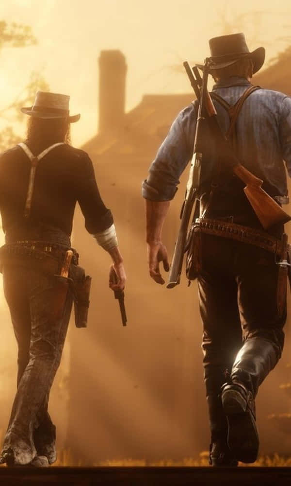 Pixel 3xl Red Dead Redemption 2 Background Arthur And John Background
