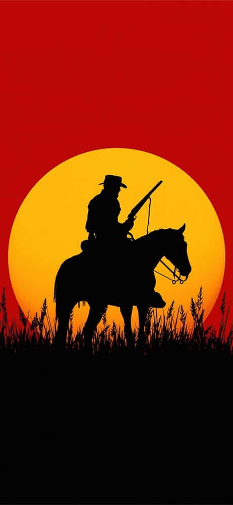 Pixel 3xl Red Dead Redemption 2 Background Cowboy Sunset Silhouette Background