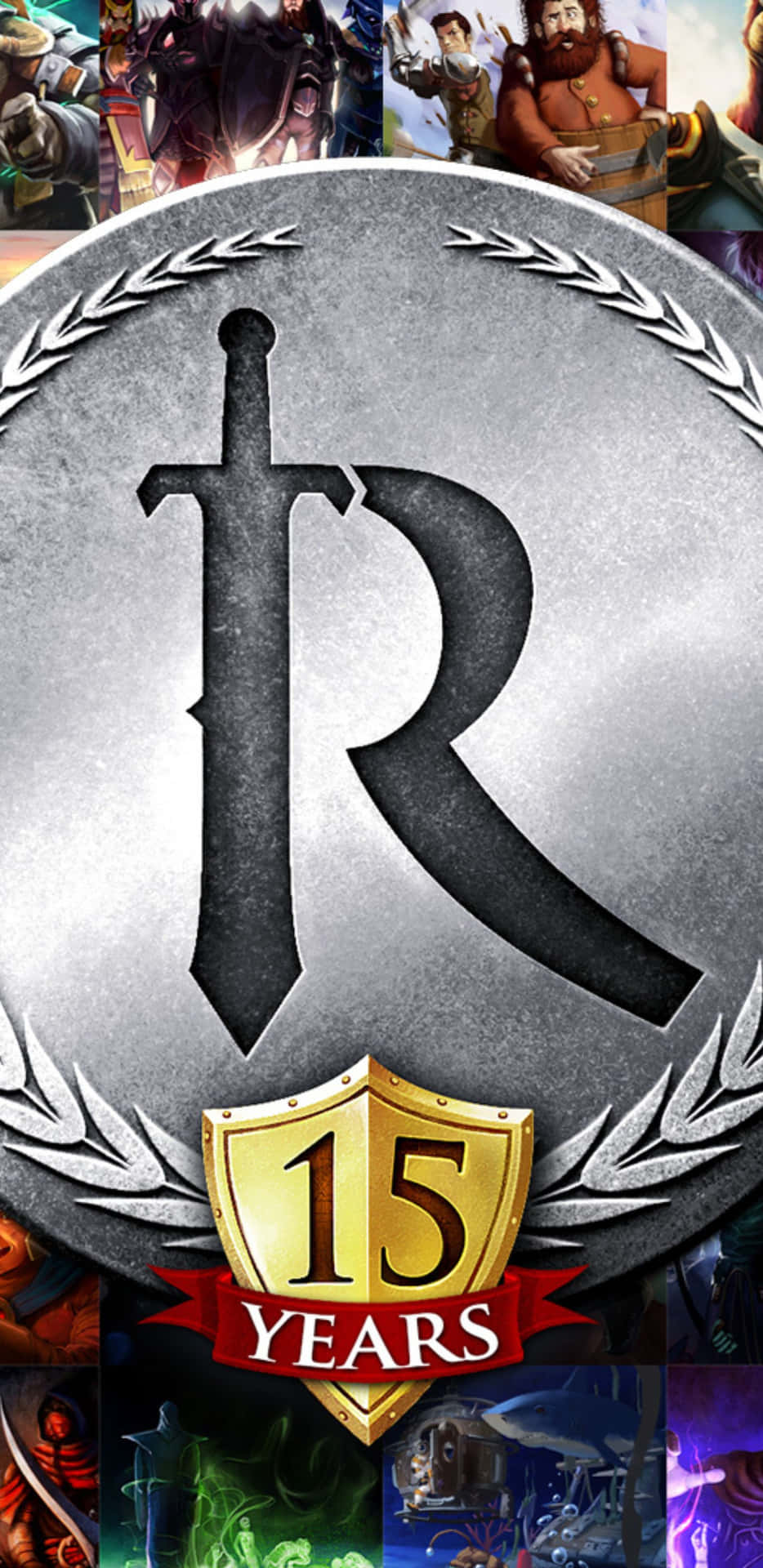 r r 15 years anniversary logo