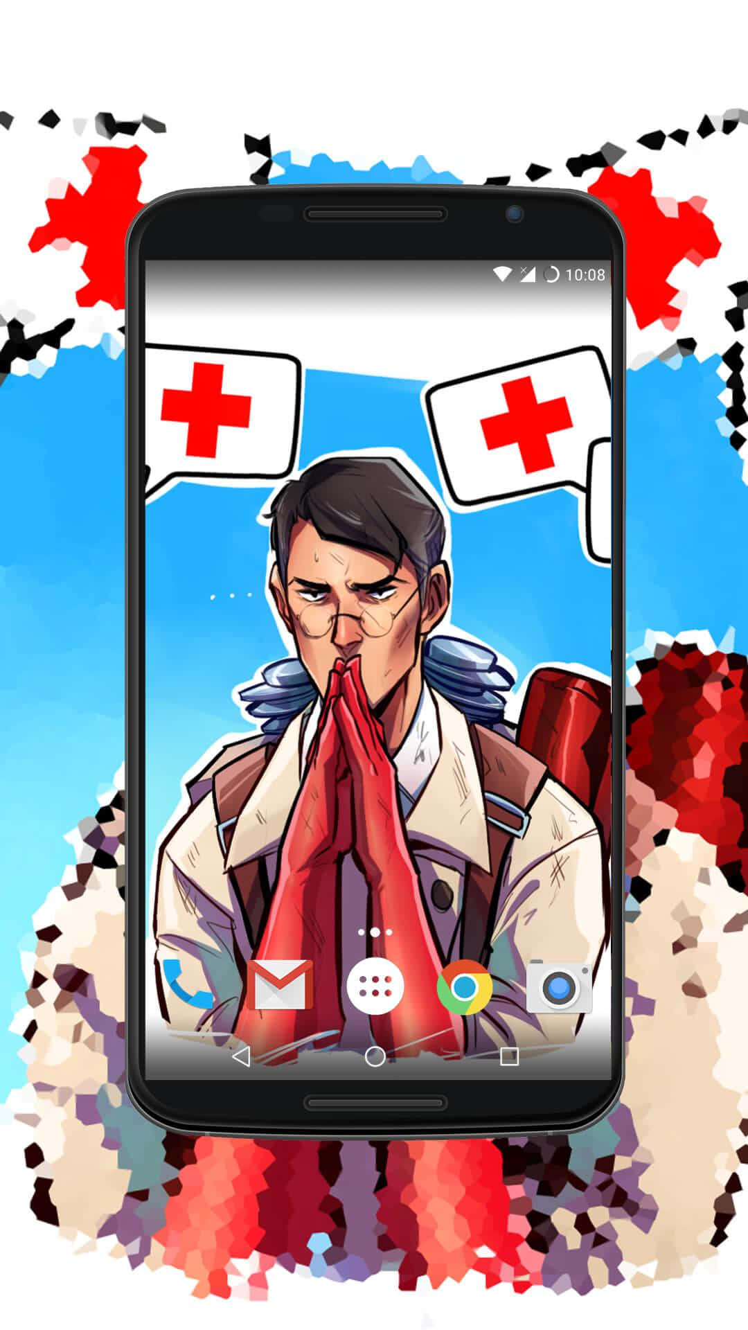 Pixel3xl Team Fortress 2 Hintergrund Ludwig Auf Dem Bildschirm