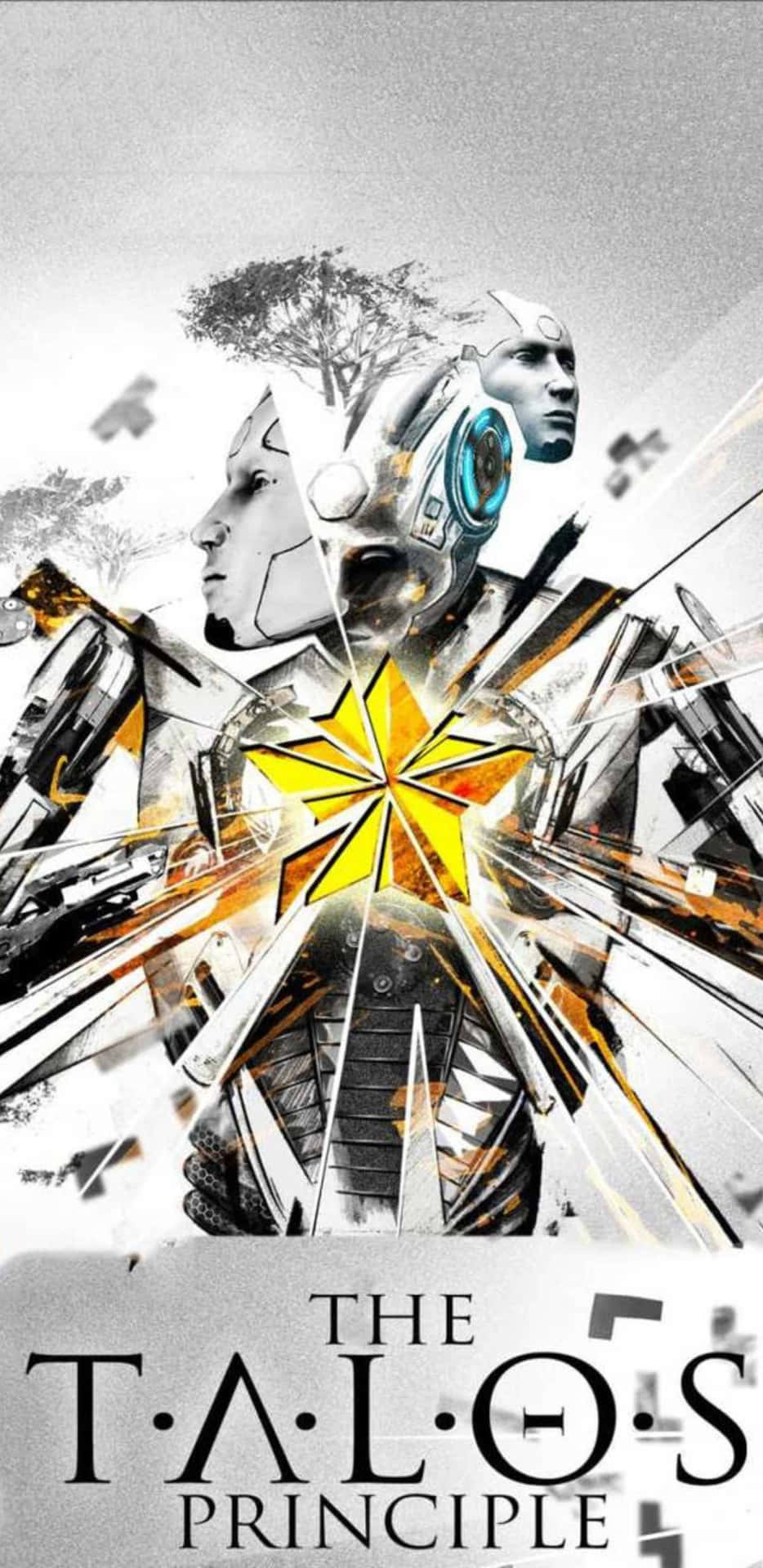 Pixel3xl Sfondo Di The Talos Principle Con Robot E Stelle Poster