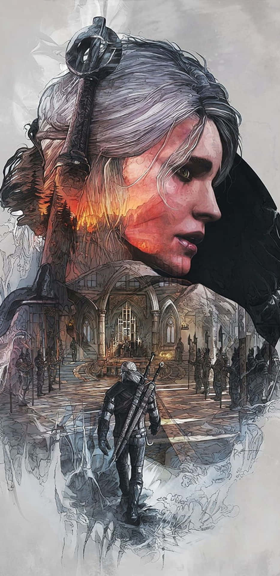 Pixel 3xl The Witcher 3 Background Ciri Geralt