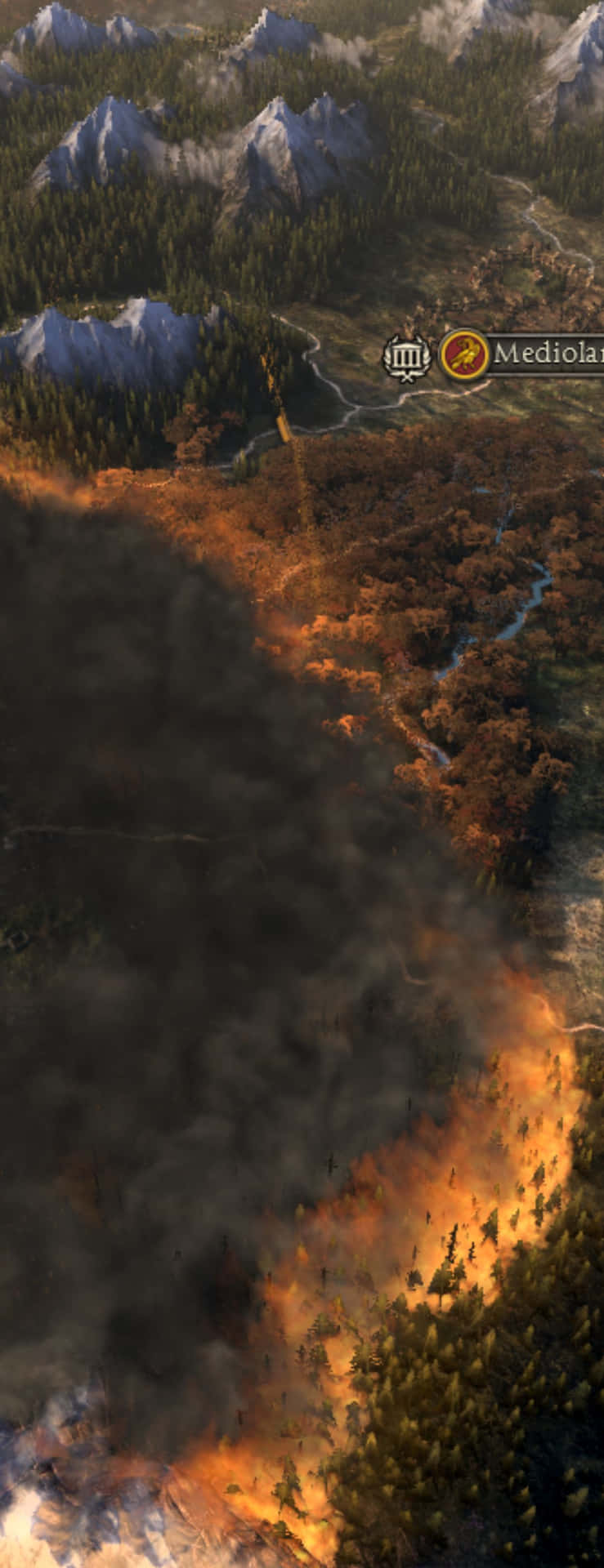 Pixel 3xl Total War Attila Mountain Fire Background