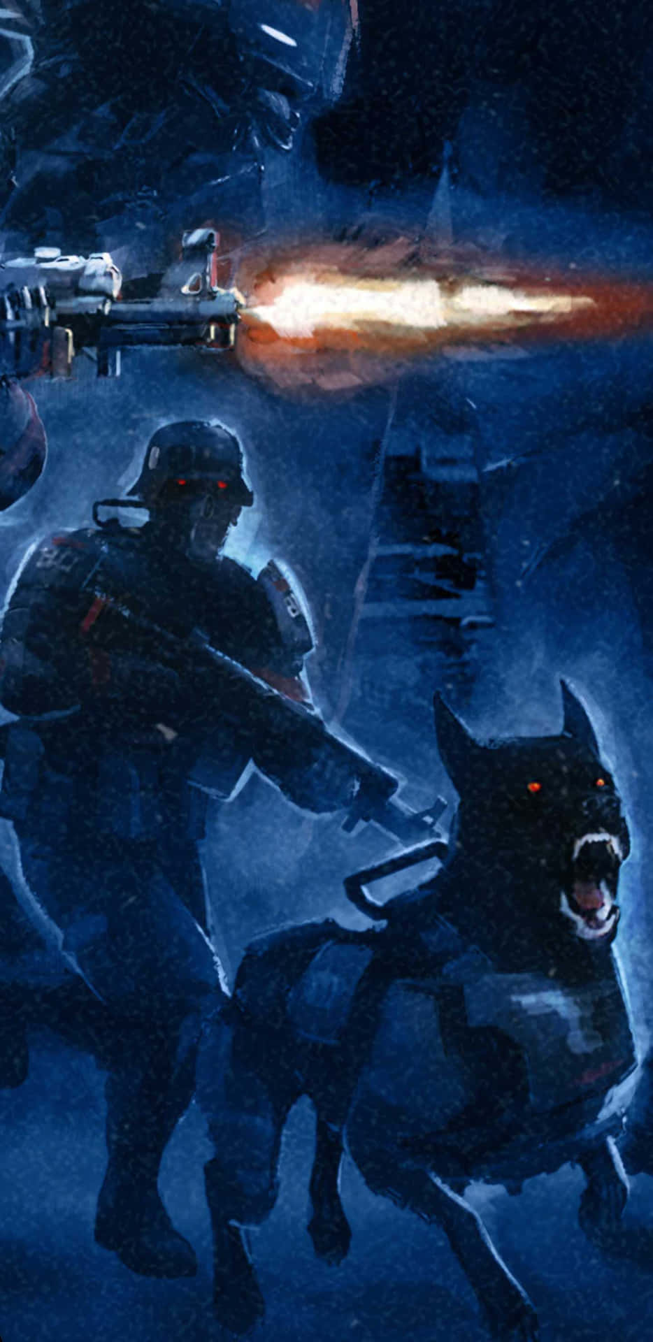 Soldatledsen Av Hund Pixel 3xl Wolfenstein Ii Bakgrund.