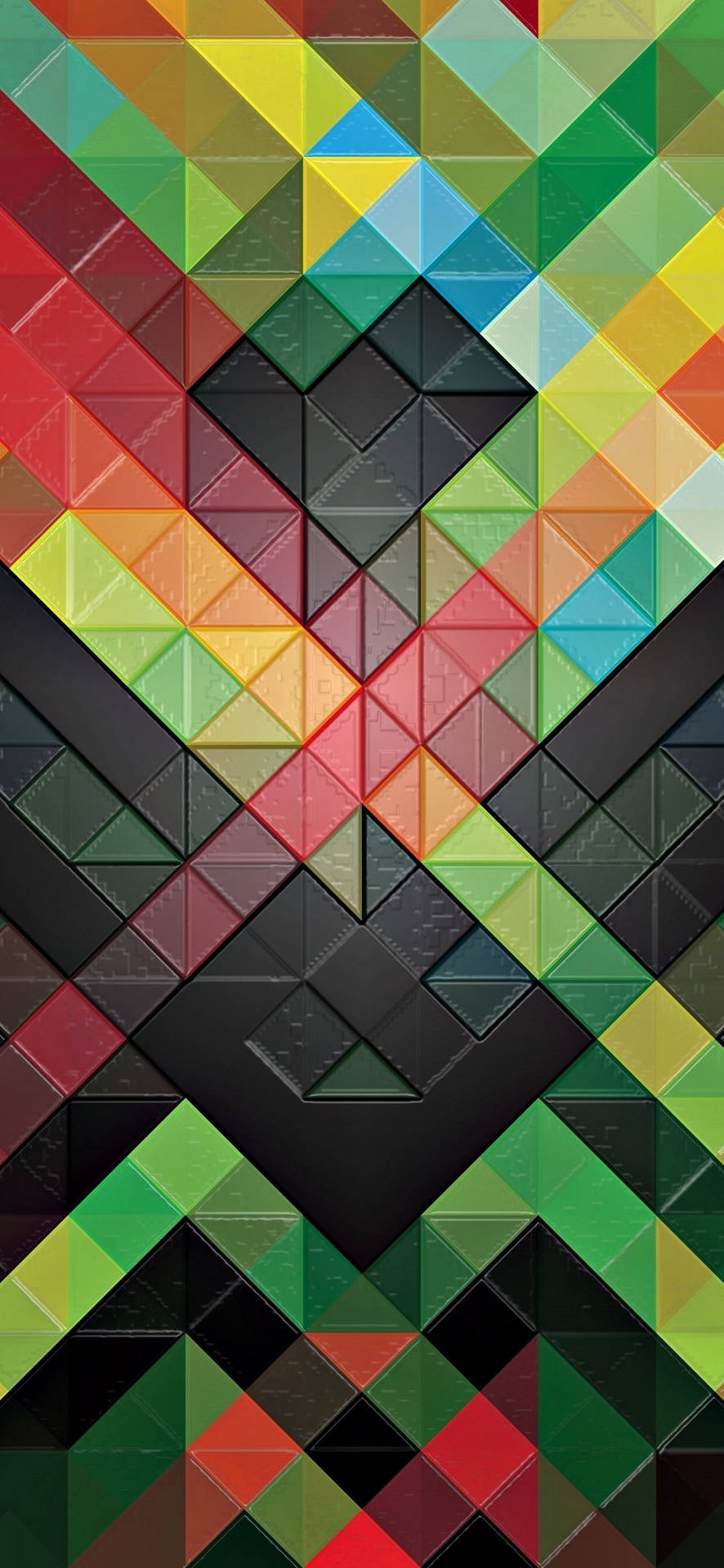 Pixel 5 Abstract 3d Triangle Shapes