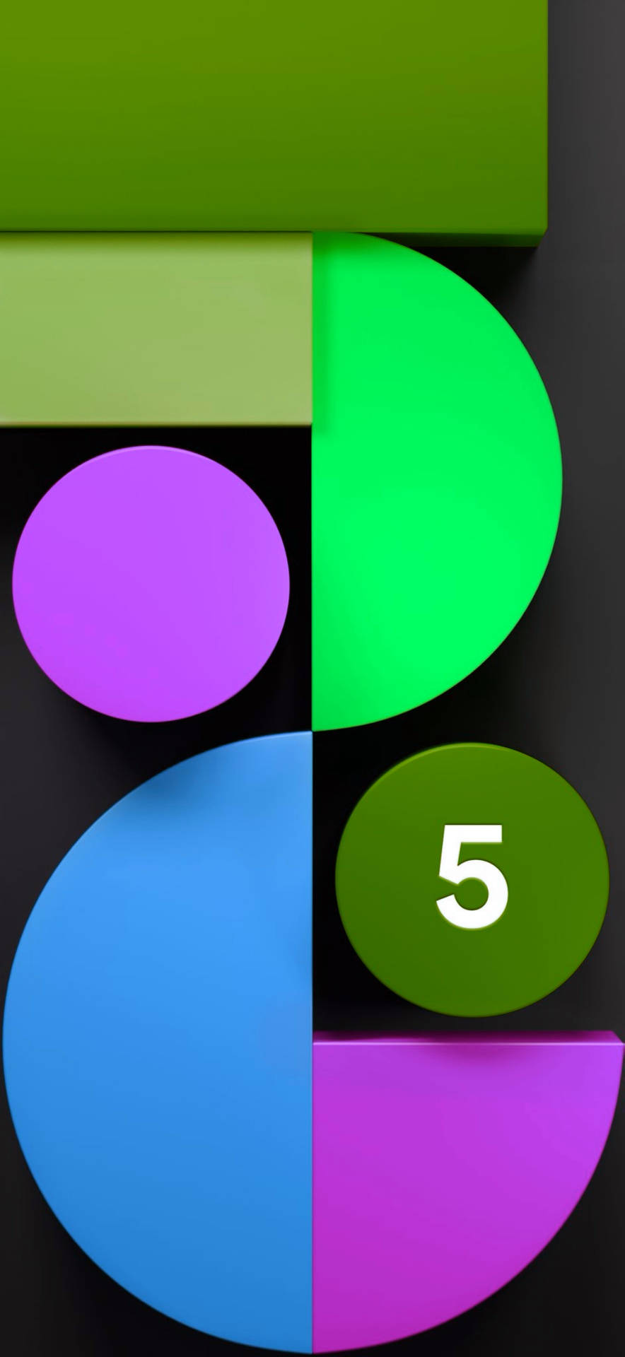 Pixel5 Formas Coloridas Fondo de pantalla