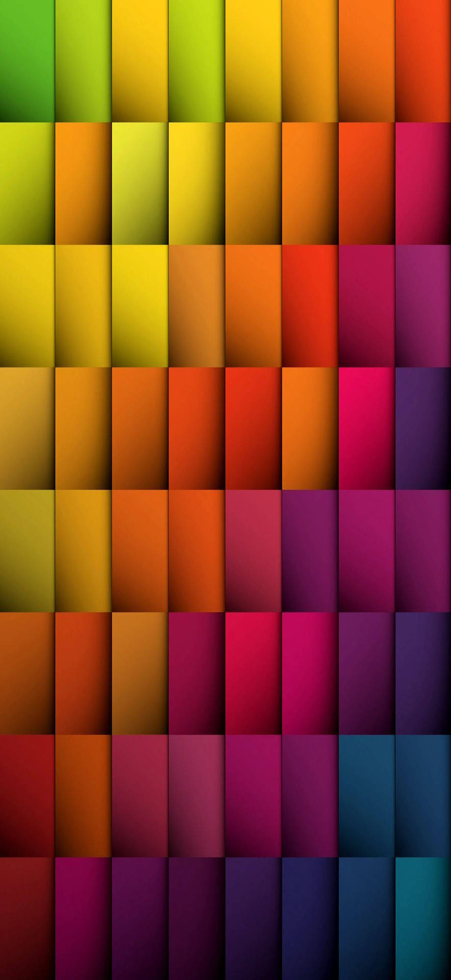 Pixel 5 Rainbow Grid Pattern