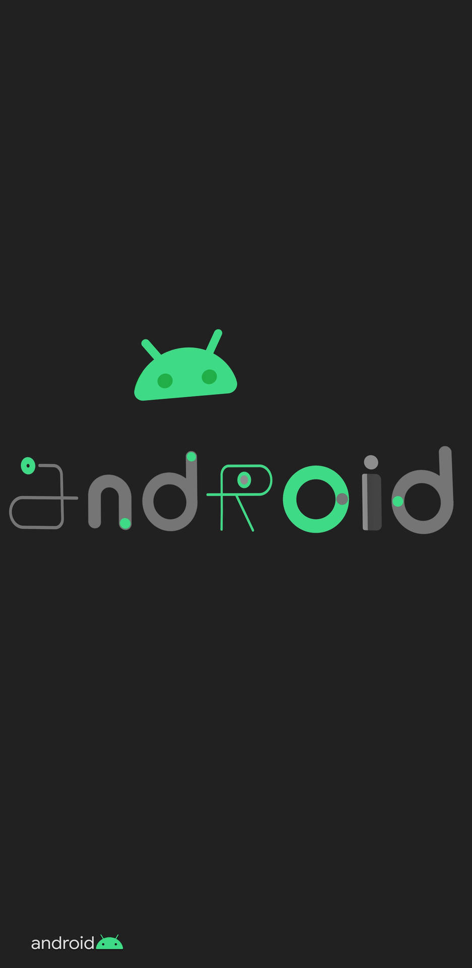 Pixel 5 Sød Android Logo Wallpaper