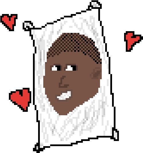 Pixel Art Anime Body Pillow PNG