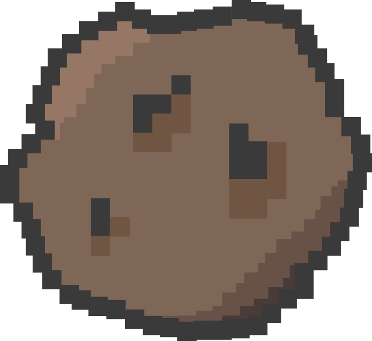 Pixel Art Asteroid Space Object PNG