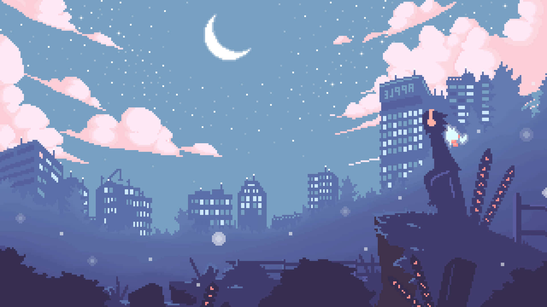 Pixel art gif wallpaper