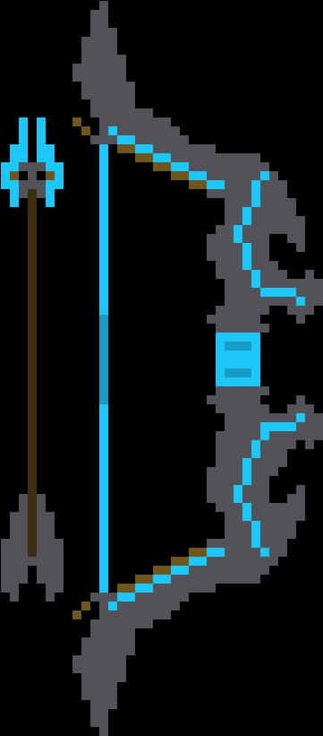 Pixel Art Bowand Arrow PNG