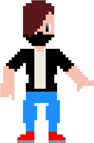 Pixel Art Character Standing PNG