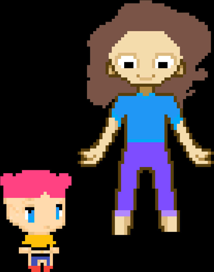 Pixel Art Characters PNG