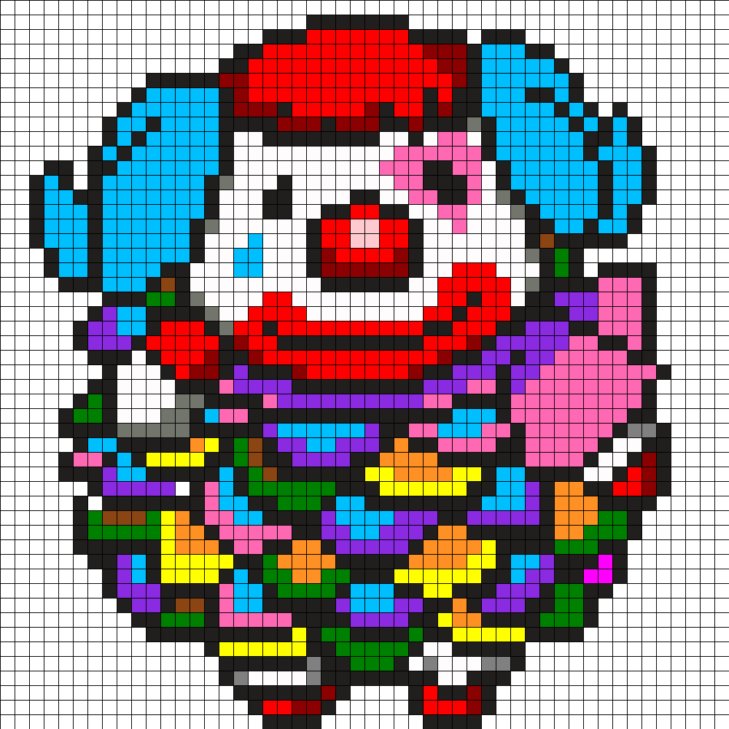 Download Pixel Art Clown Character | Wallpapers.com