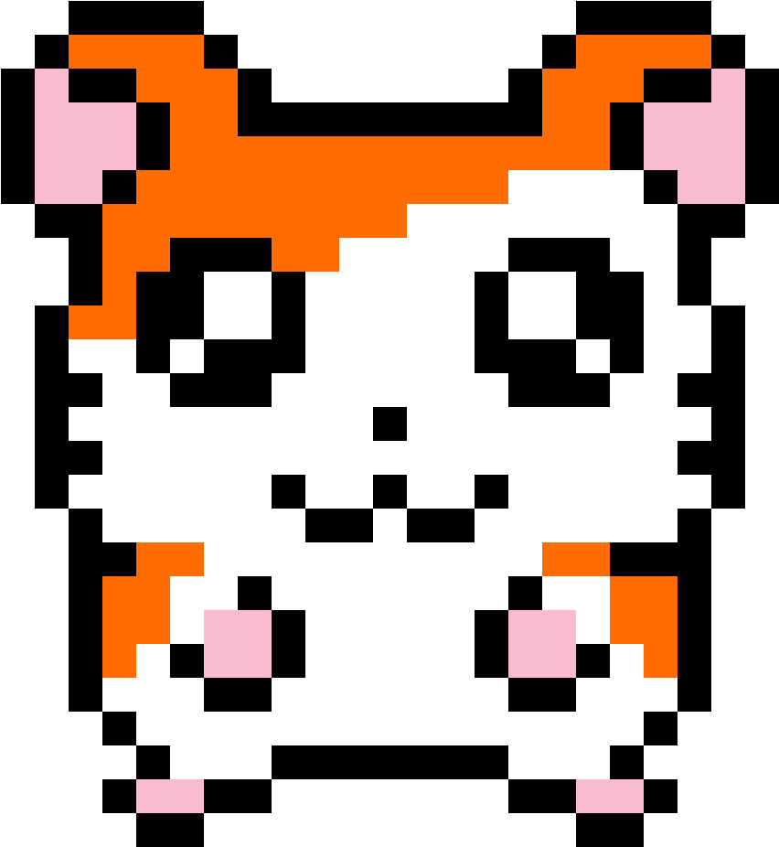 Pixel Art Cute Tiger Cub PNG