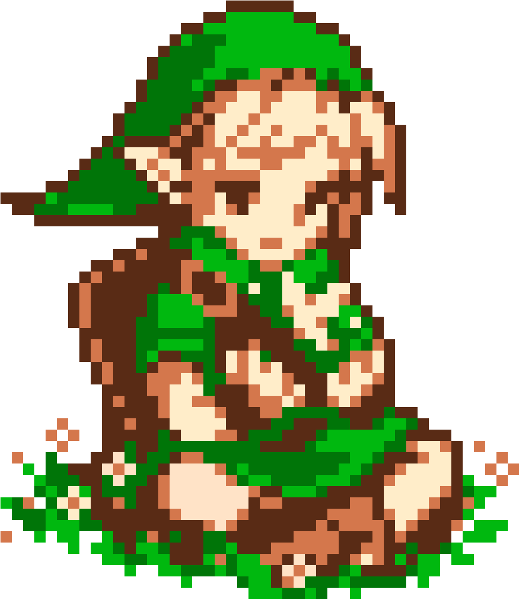Pixel Art Elf Character PNG