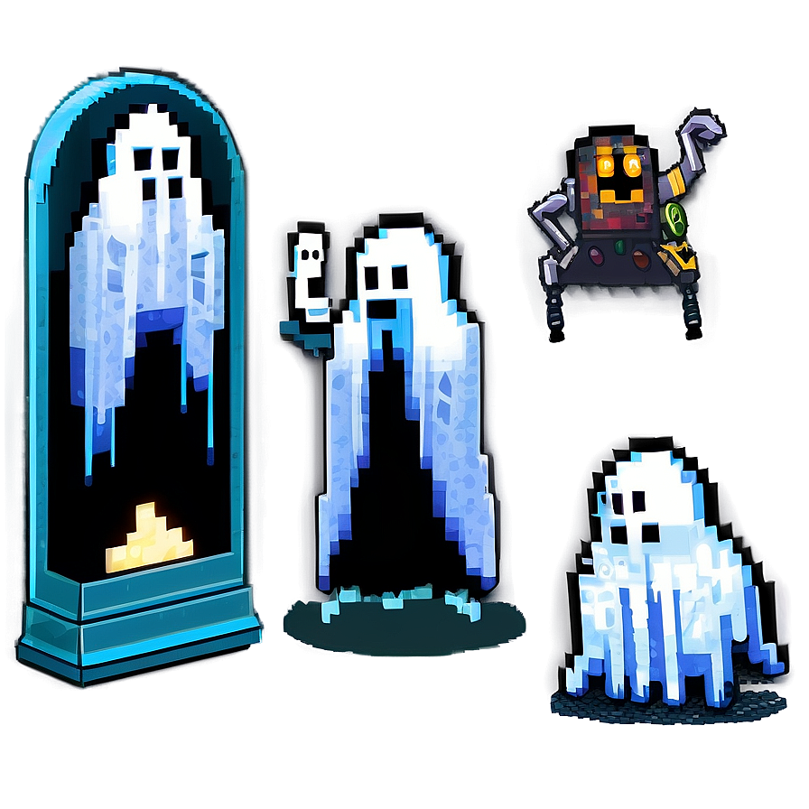 Pixel Art Ghost Character Png Sdr7 PNG