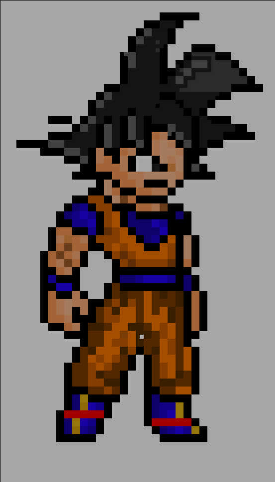 Pixel Art Goku Dragon Ball PNG